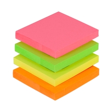 Classmates Sticky Notes - Assorted Neon - 75 x 75mm - Pack of 12